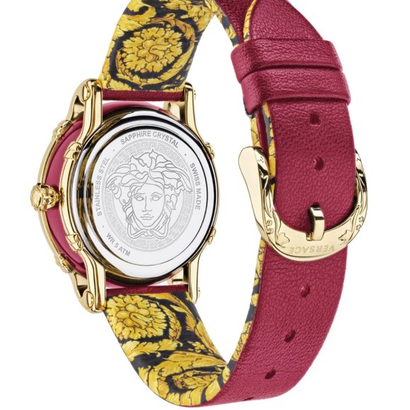 Versace Enamel Red Dial Ladies Watch